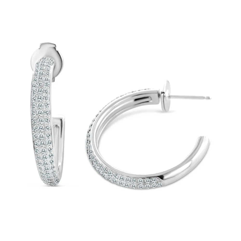 14K DIAMOND EARRING HOOP WITH POST (151ER8515087)