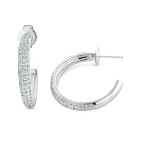 14K DIAMOND EARRING HOOP WITH POST (151ER8515087)
