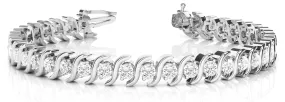 14K In Line Link Tennis Bracelet