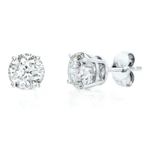 14K Lab Grown Diamond Stud Earrings - 1.25ctw