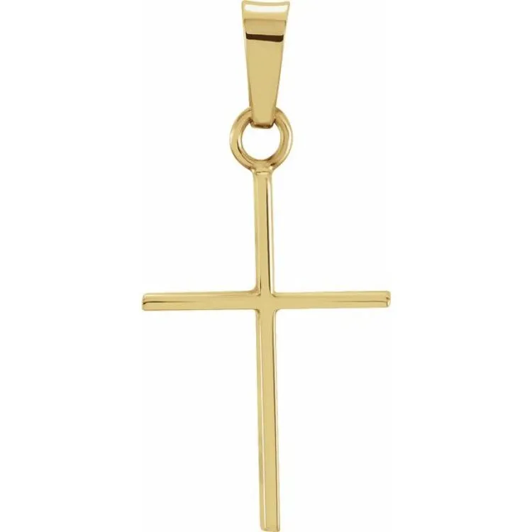14K Yellow 17x12 mm Cross Pendant
