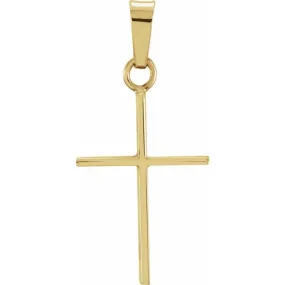 14K Yellow 17x12 mm Cross Pendant
