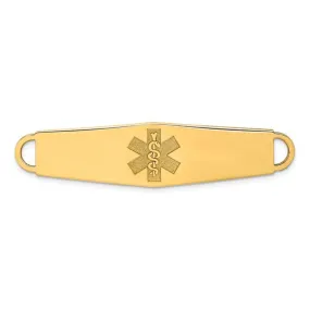 14k Yellow Gold Medic Plate