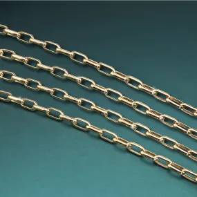 14K Yellow Gold Paperclip Bracelet, 7.5 Inches