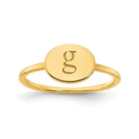14kt Oval Monogram Signet Ring