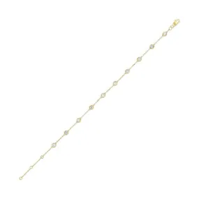 14KT Yellow Gold & Diamond Diamonds By The Yard Bracelet & Necklace Bracelet  - 3/4 ctw