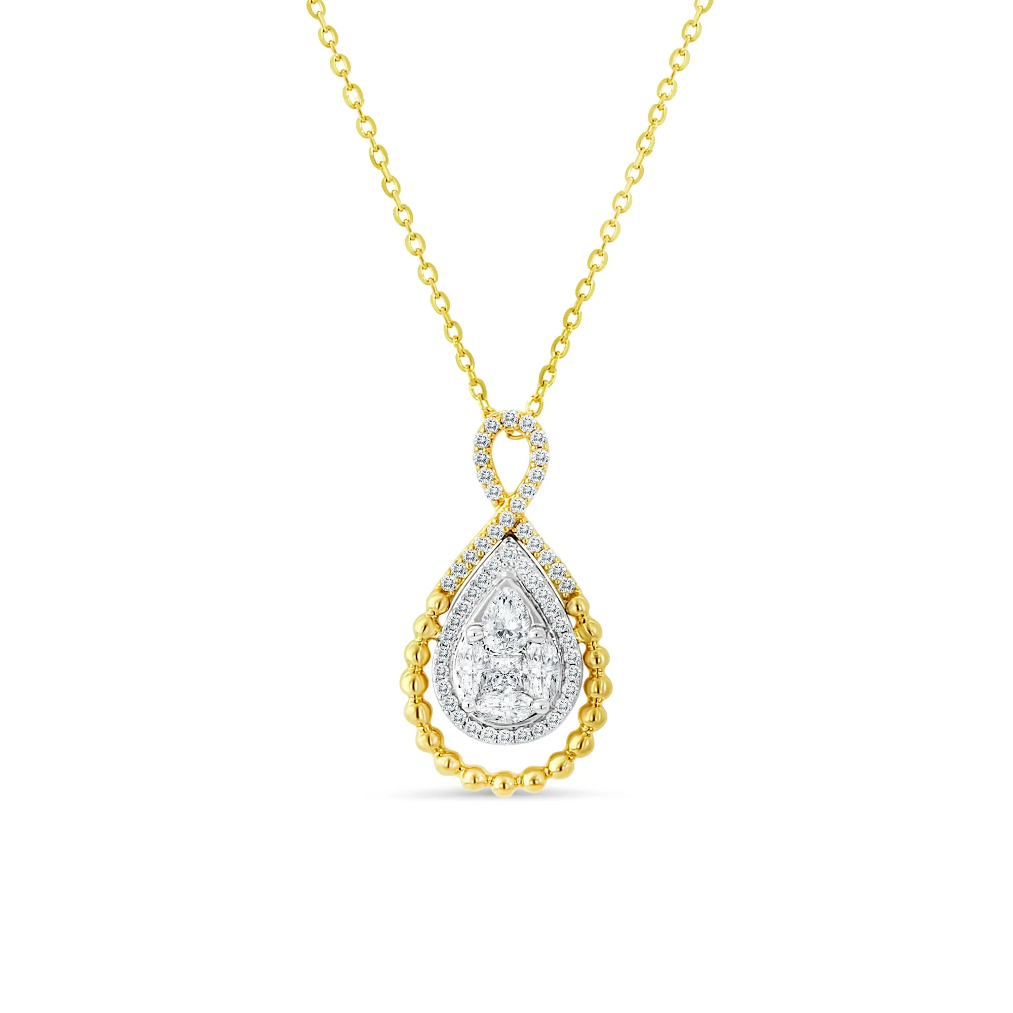 14KTT  51RD0.16C-3MQ0.15C DROP PENDANT (118PN414449A14DI1)