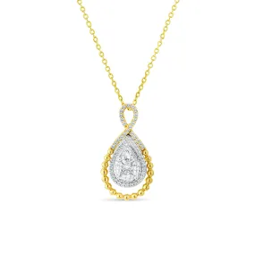 14KTT  51RD0.16C-3MQ0.15C DROP PENDANT (118PN414449A14DI1)