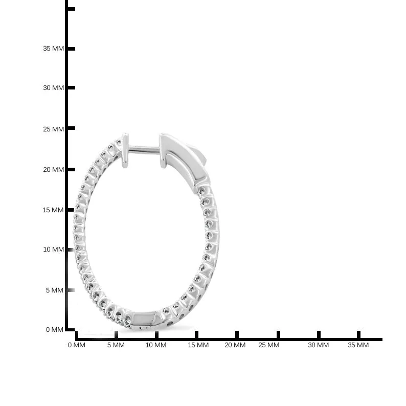 14KW 19/25M INSIDE OUT OVAL DIAMOND HOOP   (118HP117333W14DI1)
