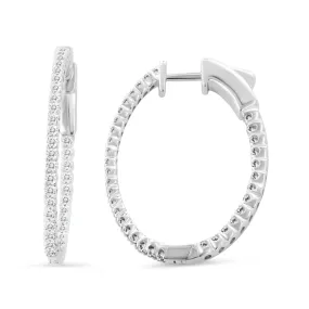 14KW 19/25M INSIDE OUT OVAL DIAMOND HOOP   (118HP117333W14DI1)