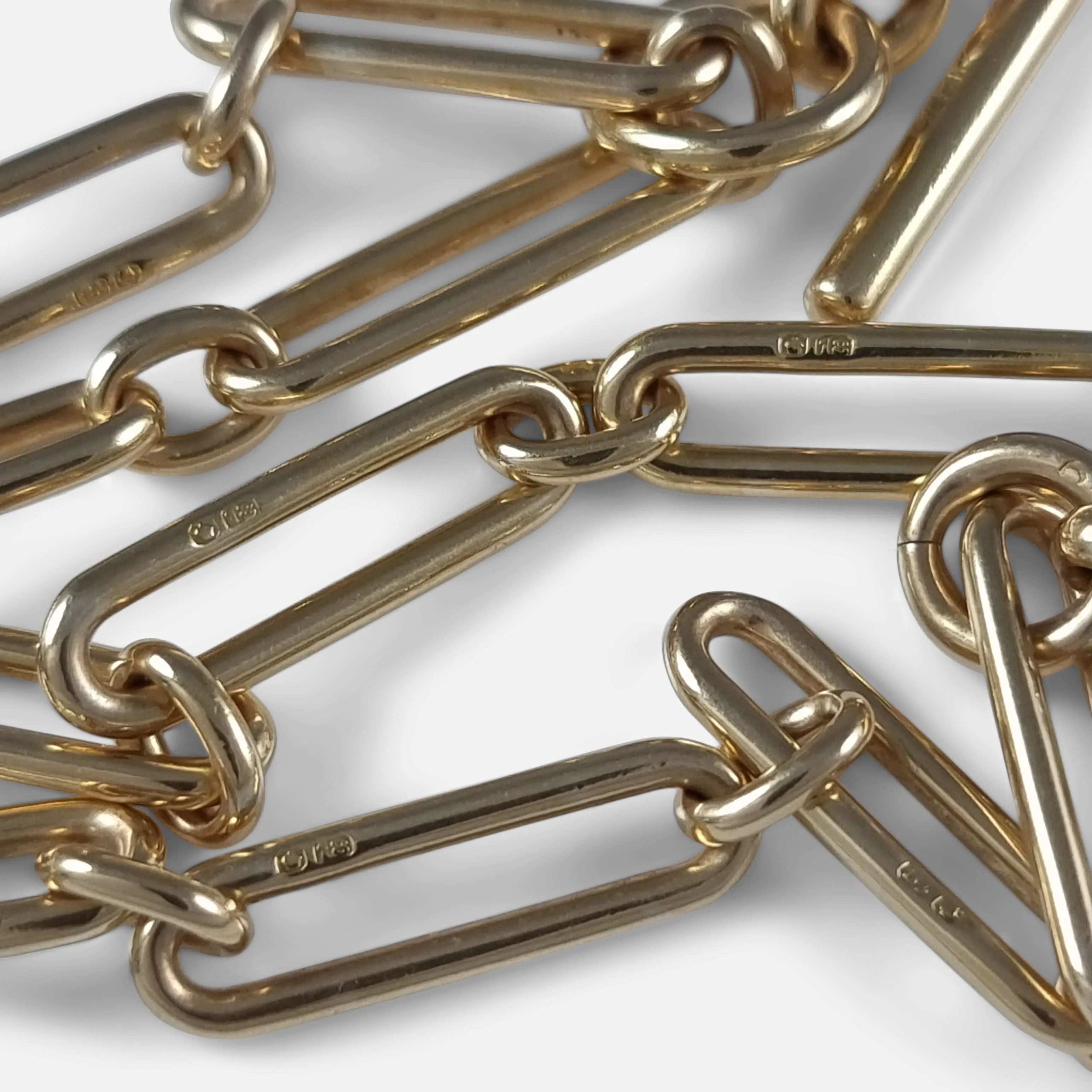 18ct Gold Trombone Link Albert Watch Chain