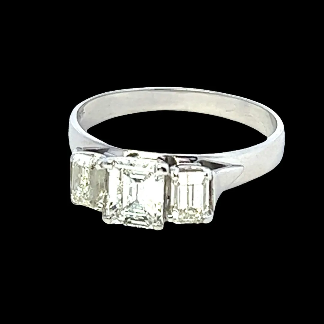 18ct White Gold 3 stone Diamond Ring