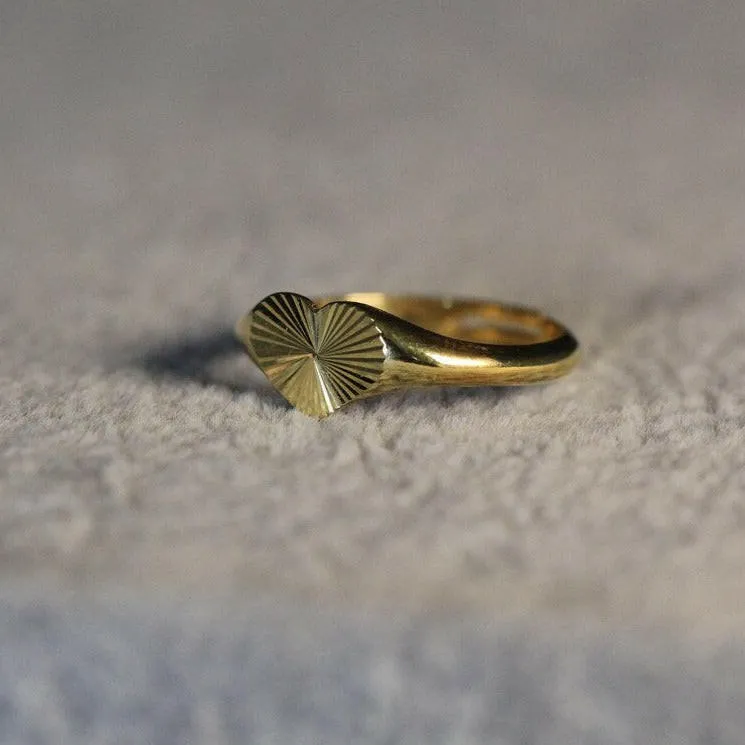 18k Gold Heart Signet Ring by VicStoneNYC Fine Jewelry