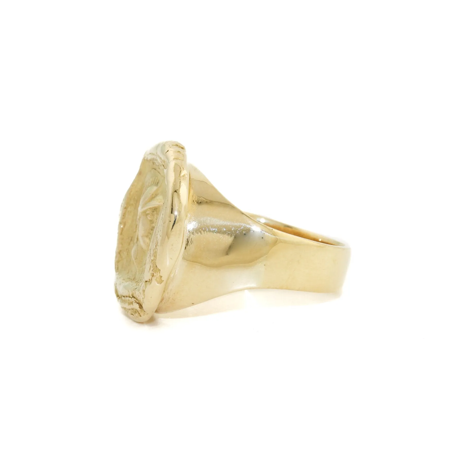 18k Vintage Coin Signet Ring