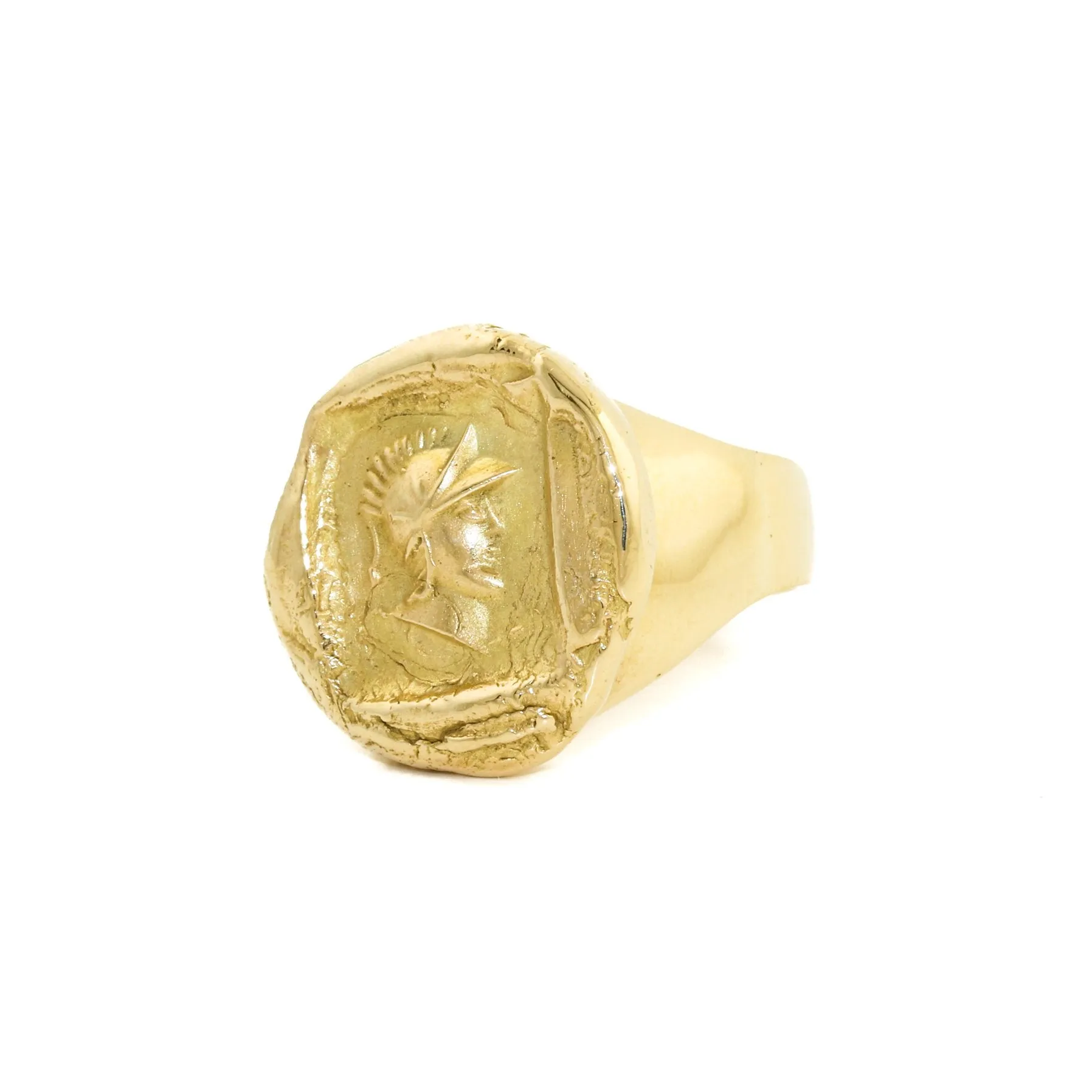 18k Vintage Coin Signet Ring