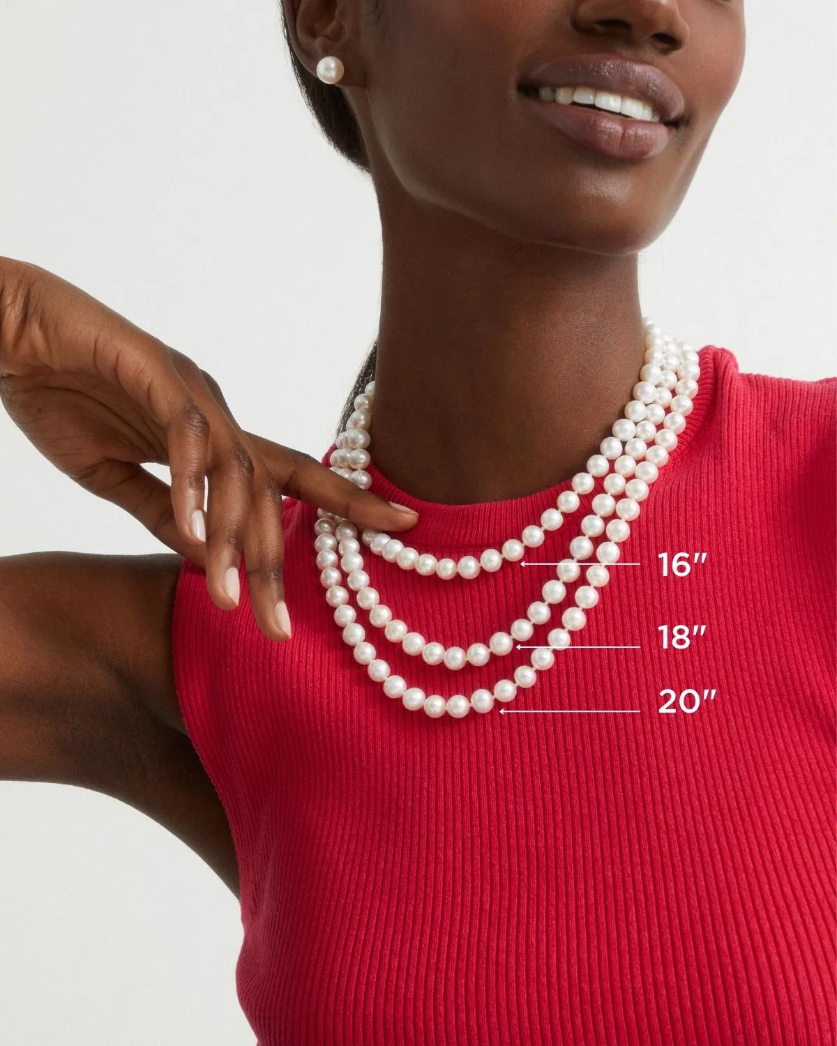 18" 8MM GENUINE FRESHWATER PEARL NECKLACE