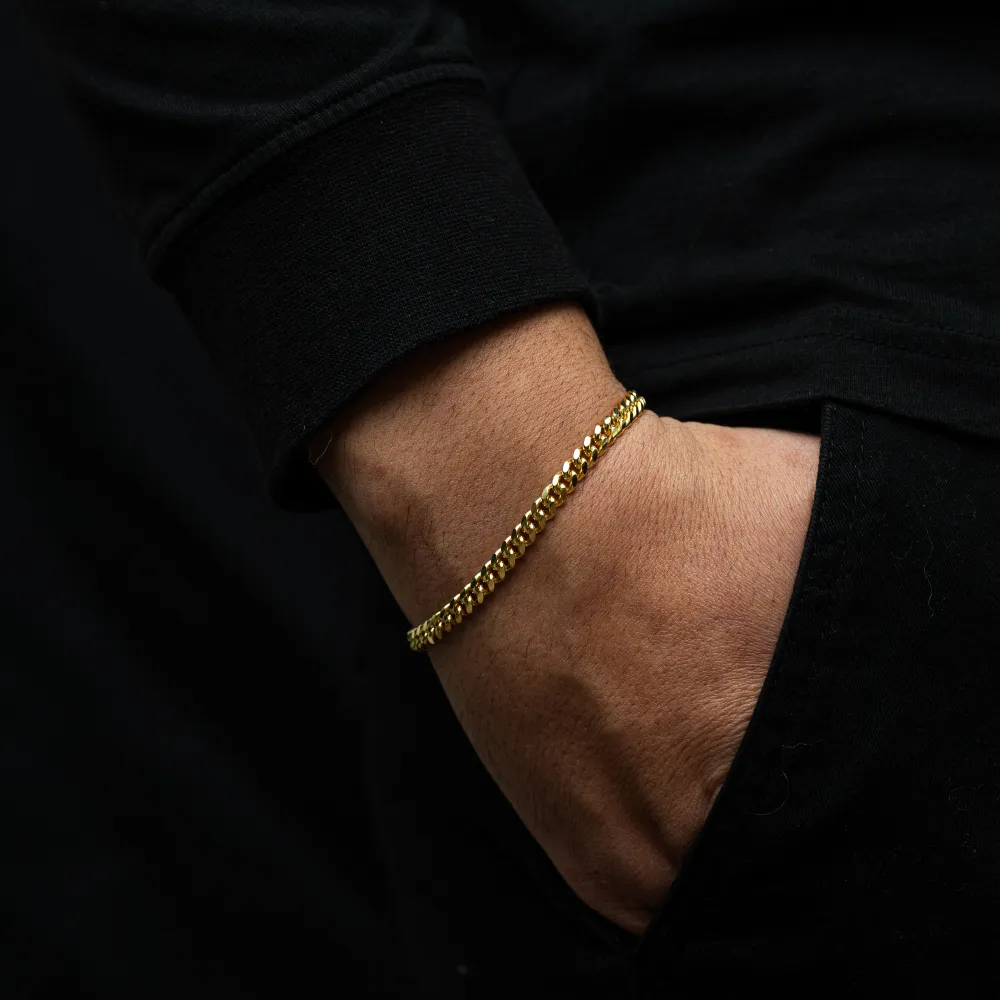 23K Gold Miami Cuban Bracelet (5MM)