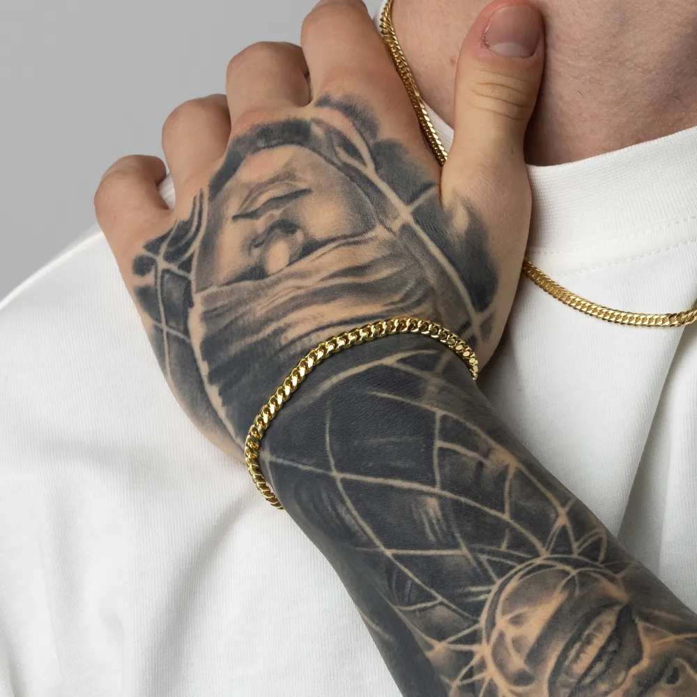 23K Gold Miami Cuban Bracelet (5MM)