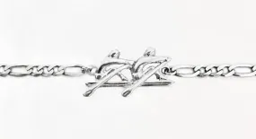 3D Side View Rowing Double Sculls with Chain Link Bracelet