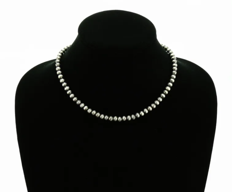 6mm Navajo Style Pearl Necklace