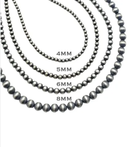 6mm Navajo Style Pearl Necklace