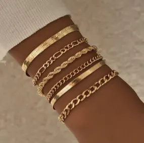 6pcs Simple Chain Bracelet