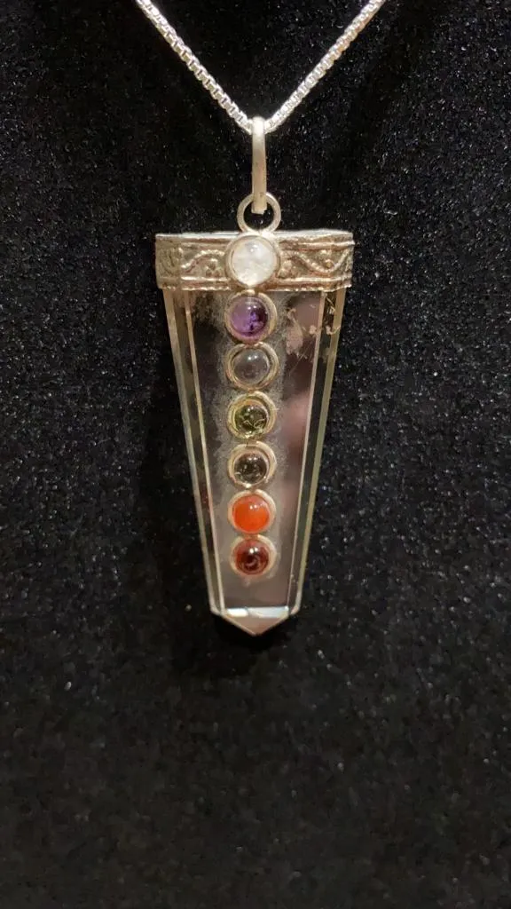 7 Chakras Quartz Pendant