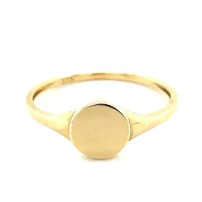 9ct Gold Round Signet Ring