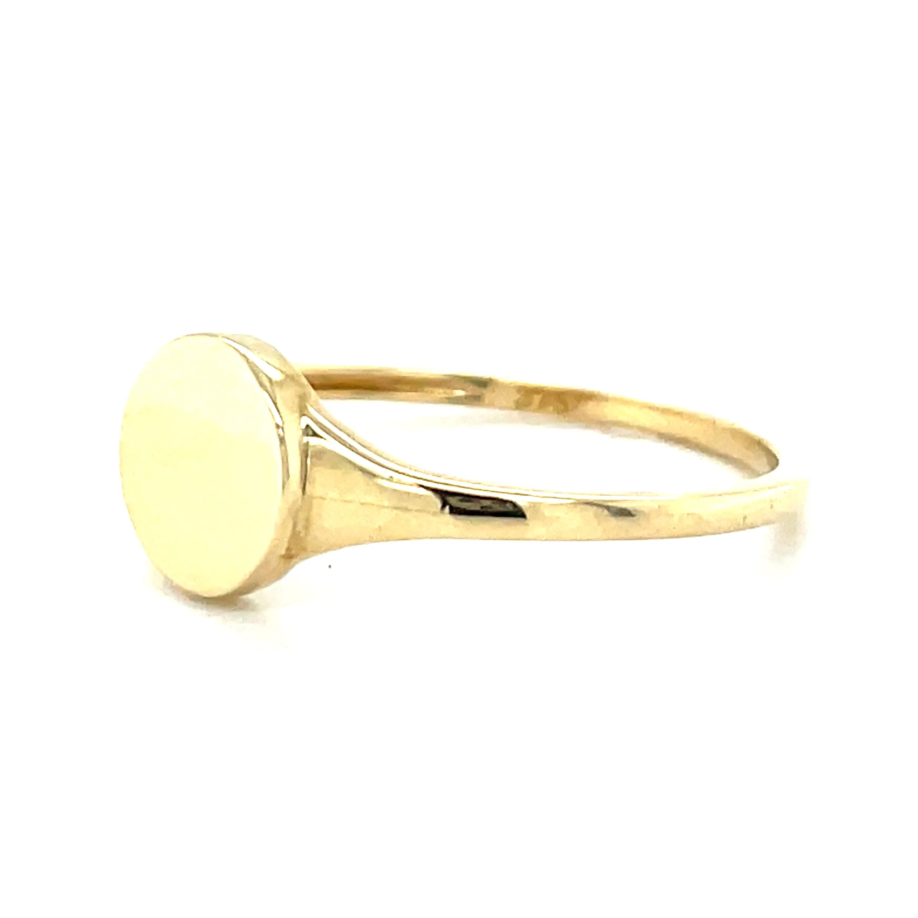 9ct Gold Round Signet Ring