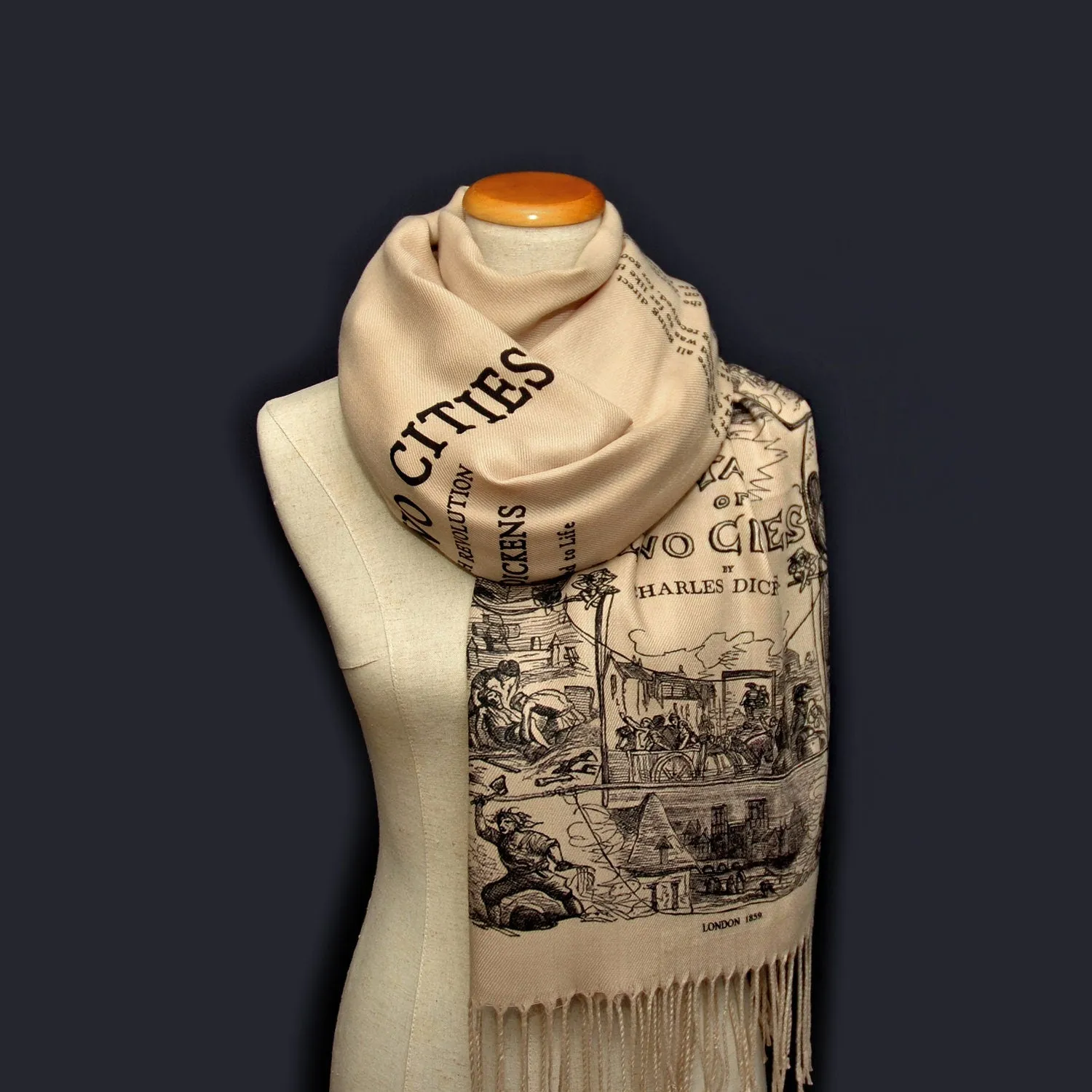 A Tale of Two Cities by Charles Dickens Shawl Scarf Wrap