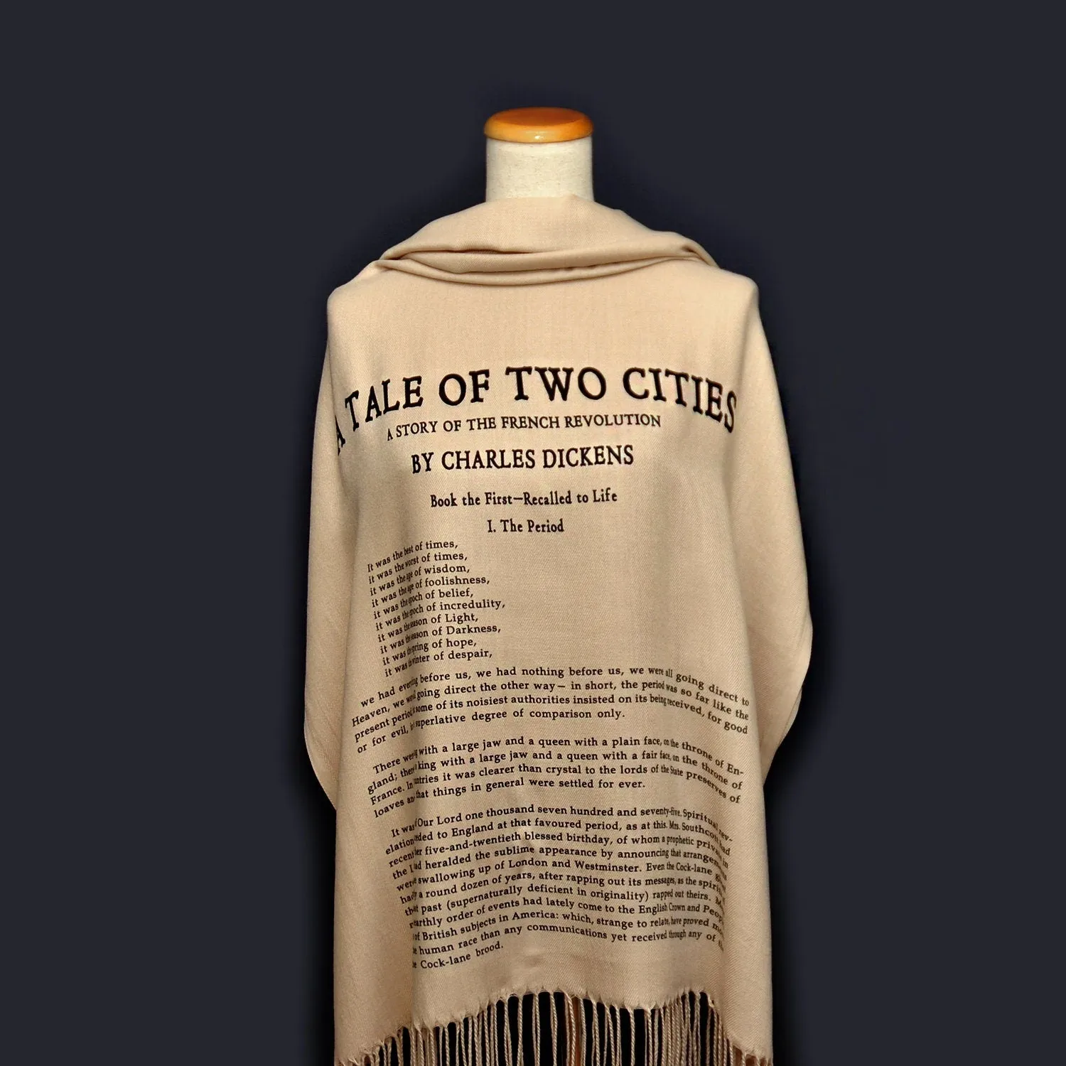 A Tale of Two Cities by Charles Dickens Shawl Scarf Wrap