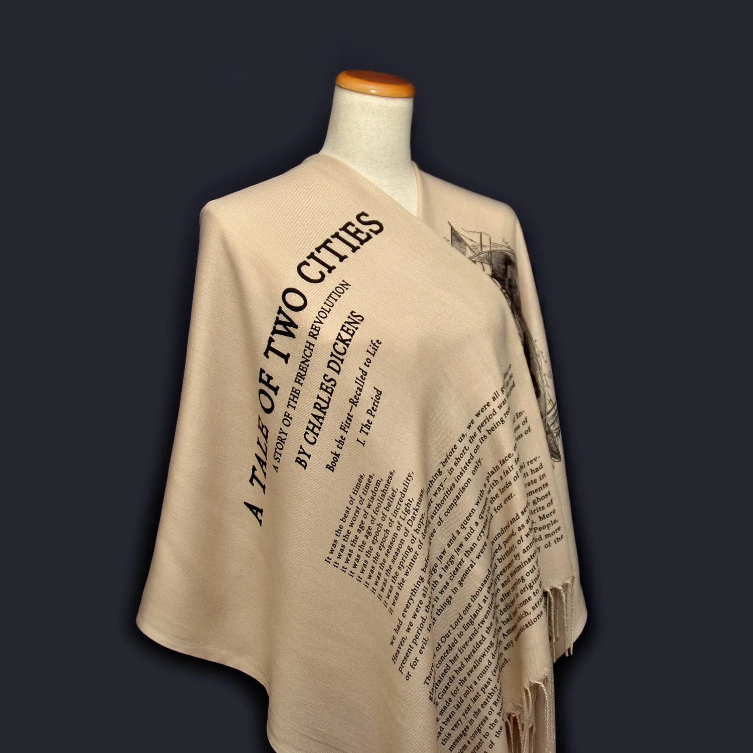 A Tale of Two Cities by Charles Dickens Shawl Scarf Wrap