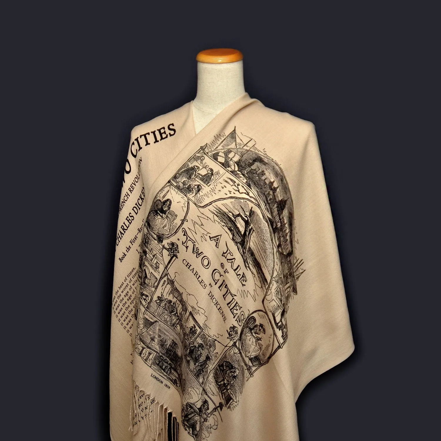 A Tale of Two Cities by Charles Dickens Shawl Scarf Wrap