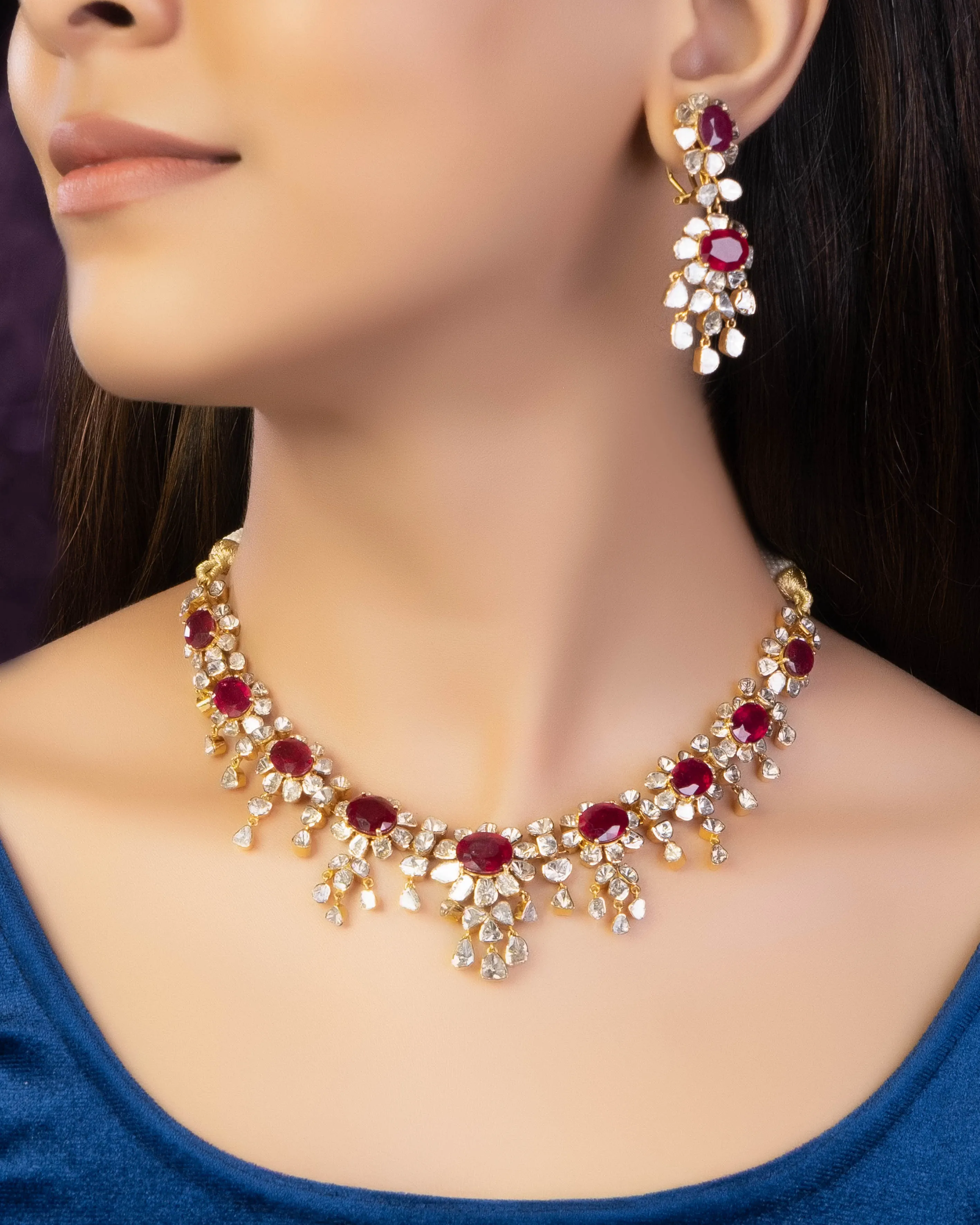 Aashika Polki Long Earrings