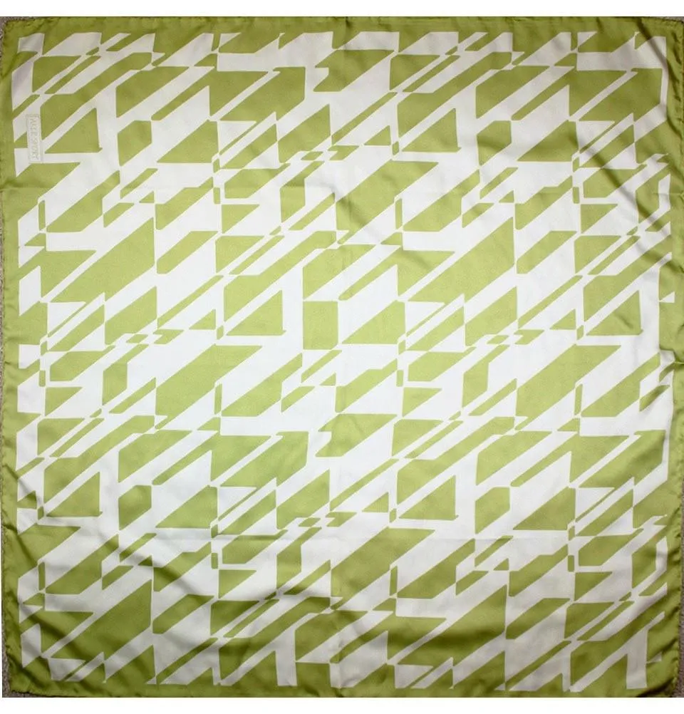 Aker Satin Square Hijab Scarf 6749 951 Bright Green