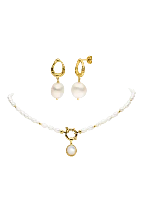 Amalfi Pearl Set Gold
