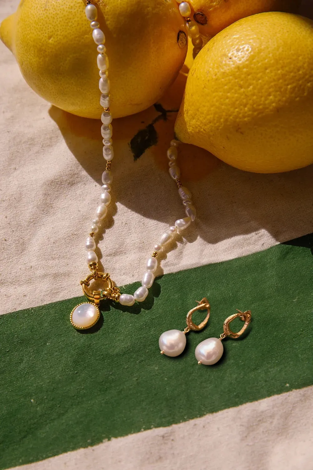 Amalfi Pearl Set Gold