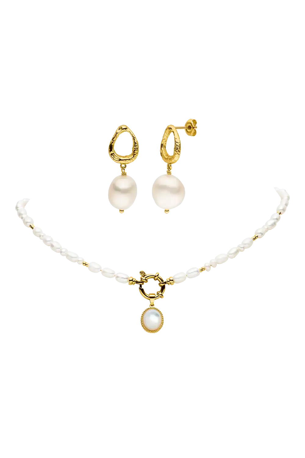 Amalfi Pearl Set Gold