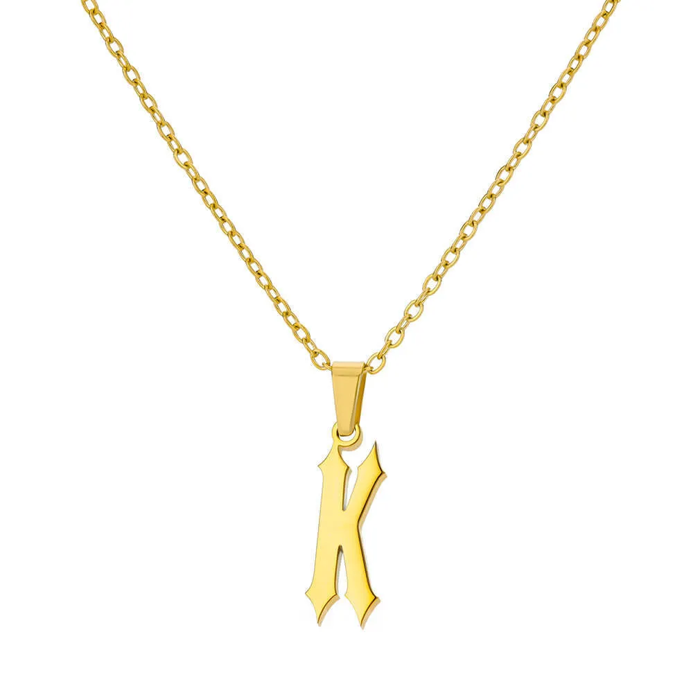 Ancient English Letter Pendant Necklace