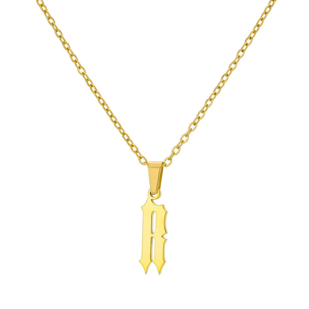 Ancient English Letter Pendant Necklace