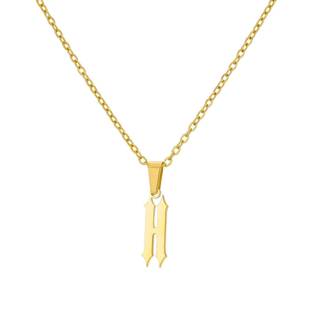 Ancient English Letter Pendant Necklace
