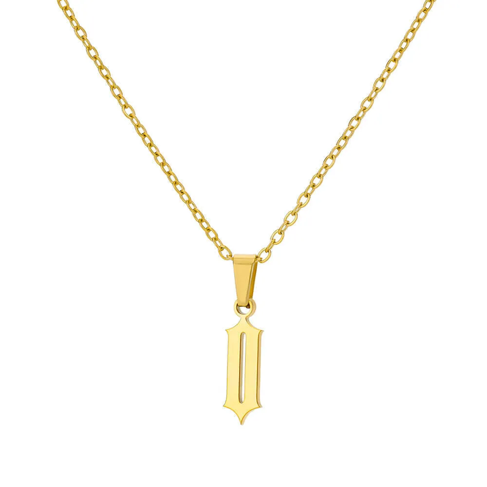 Ancient English Letter Pendant Necklace