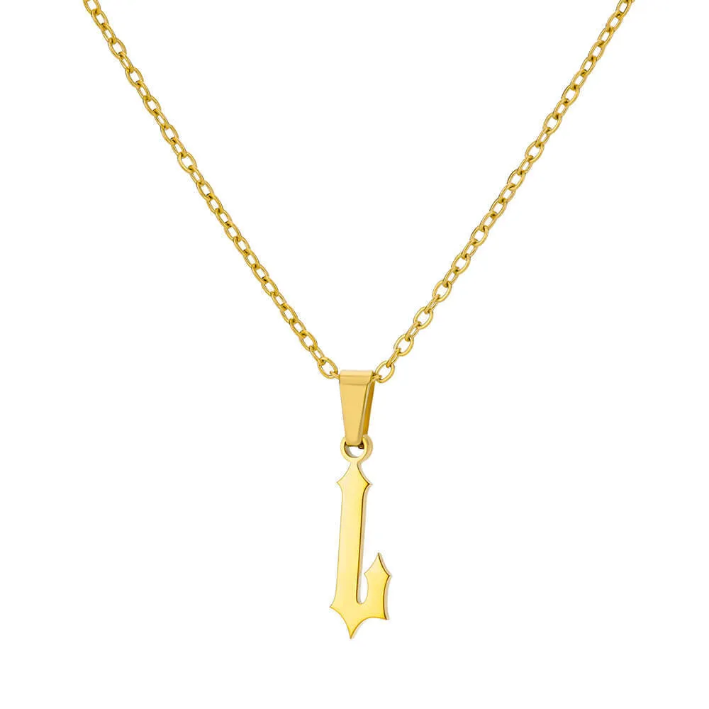 Ancient English Letter Pendant Necklace