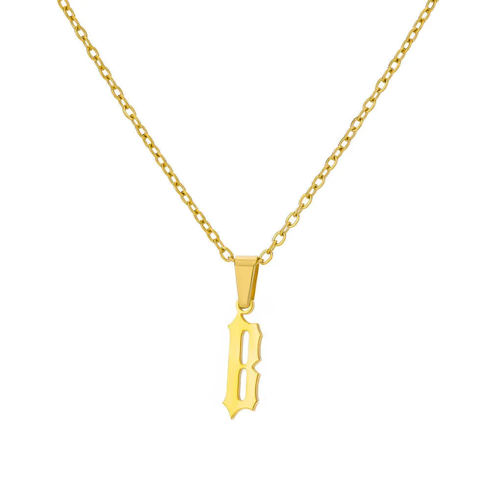 Ancient English Letter Pendant Necklace