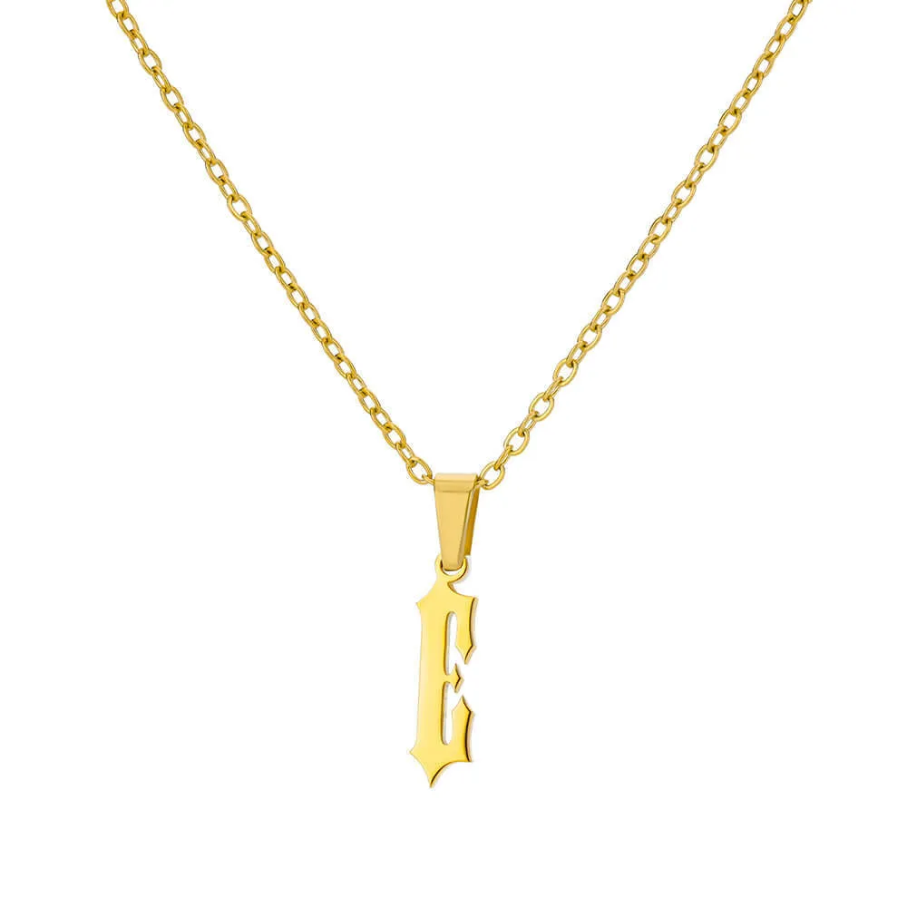 Ancient English Letter Pendant Necklace