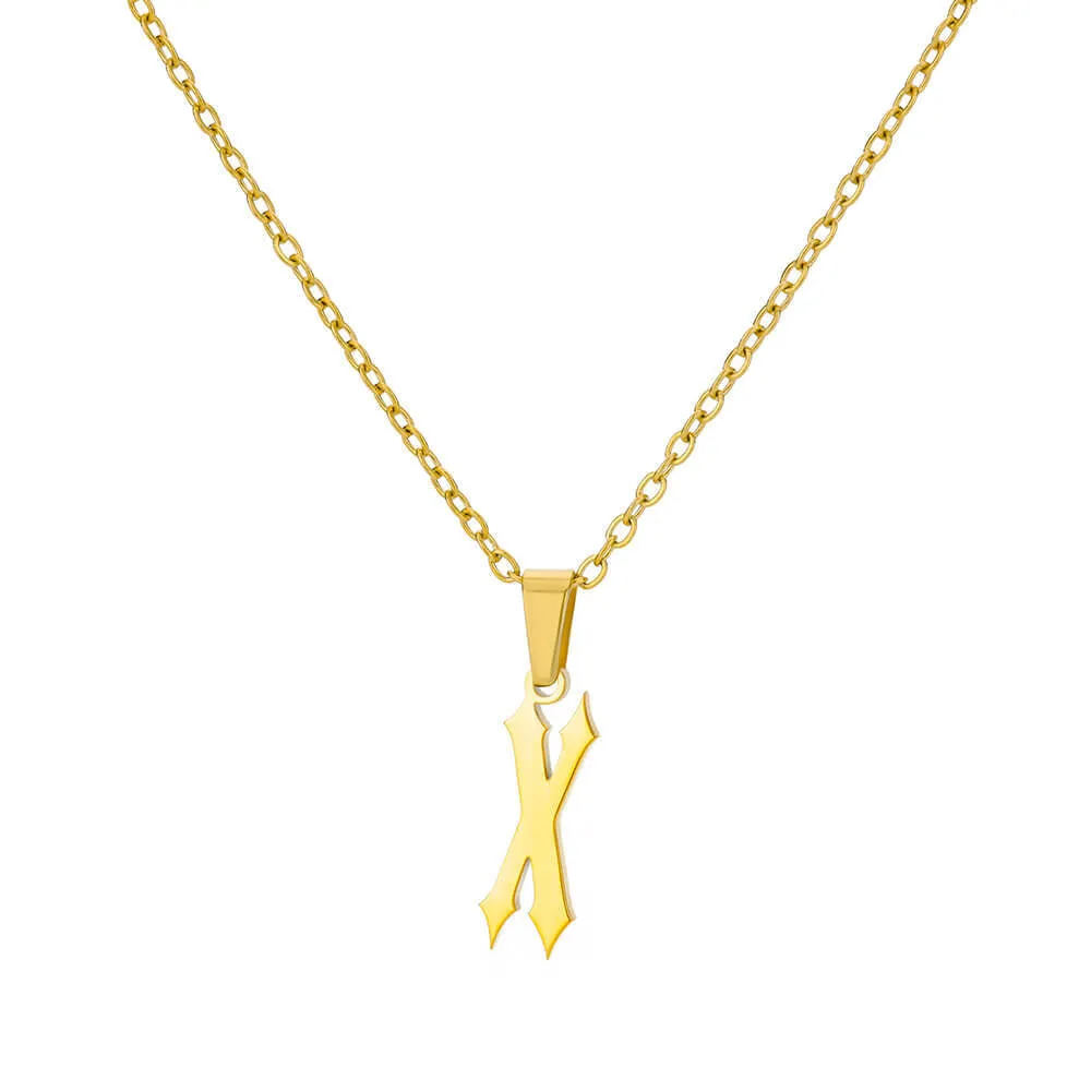 Ancient English Letter Pendant Necklace