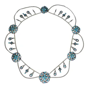 Antique Austro Hungarian Turquoise Collar Necklace