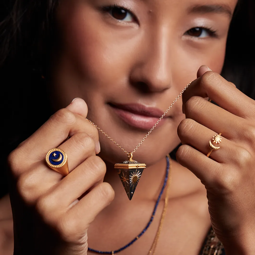 Atlas of Dreams Lapis Signet Ring
