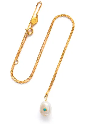 Baroque Pearl Necklace - Turquoise