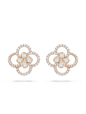 Be Boodles Rose Gold Diamond Earrings